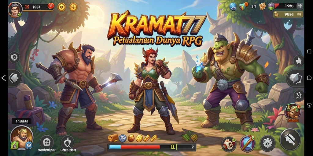 Tampilan gameplay KRAMAT77 yang menakjubkan menunjukkan petualangan RPG yang mendebarkan.