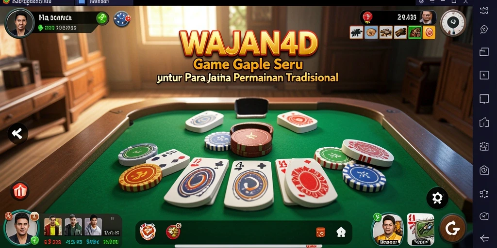 Tampilan gameplay Gaple yang menarik di WAJAN4D.